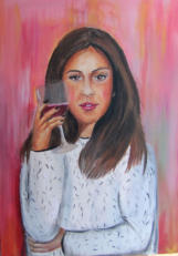 Frau mit Weinglas
